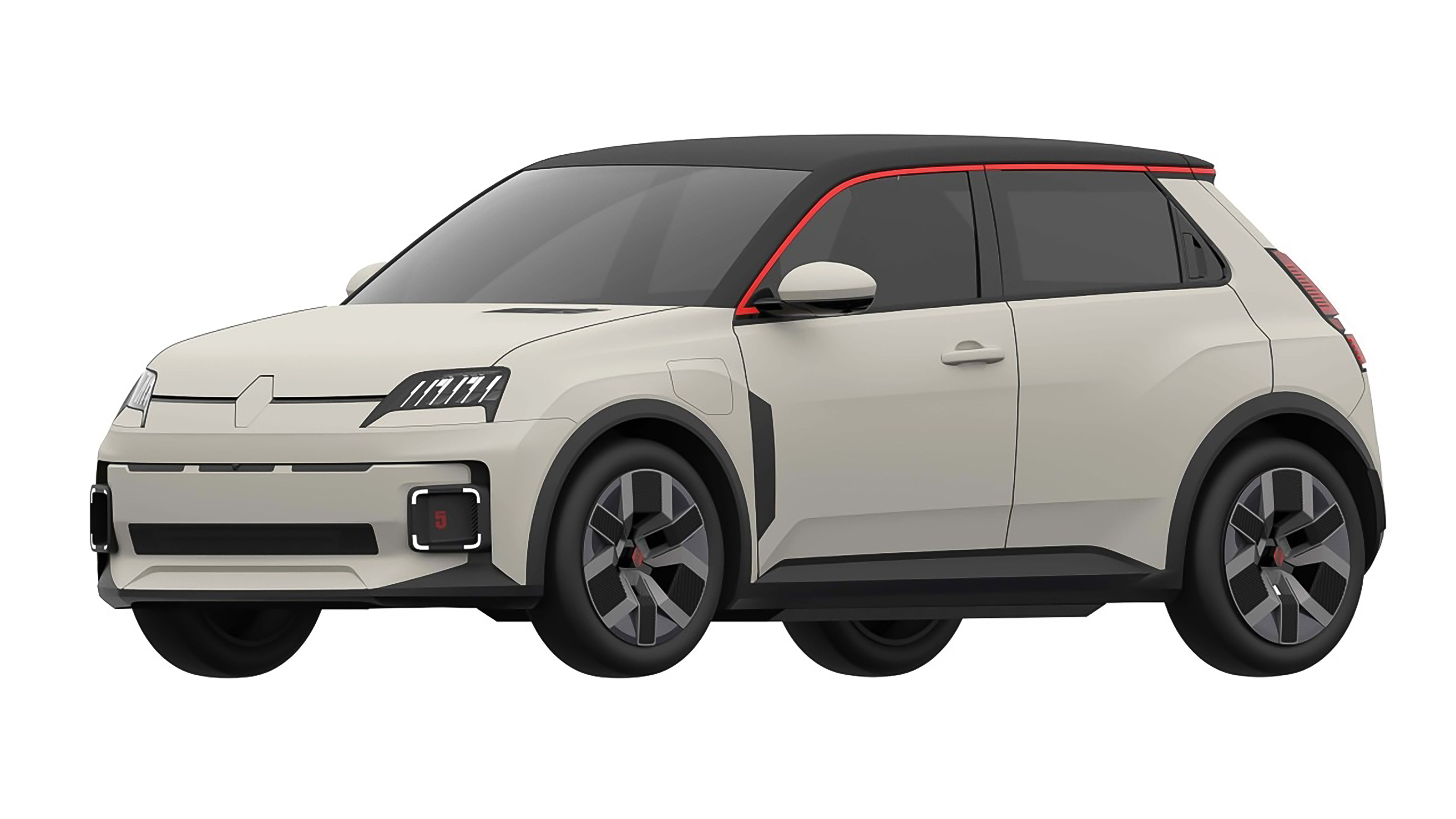 Renault 5 E-Tech patent image front quarter