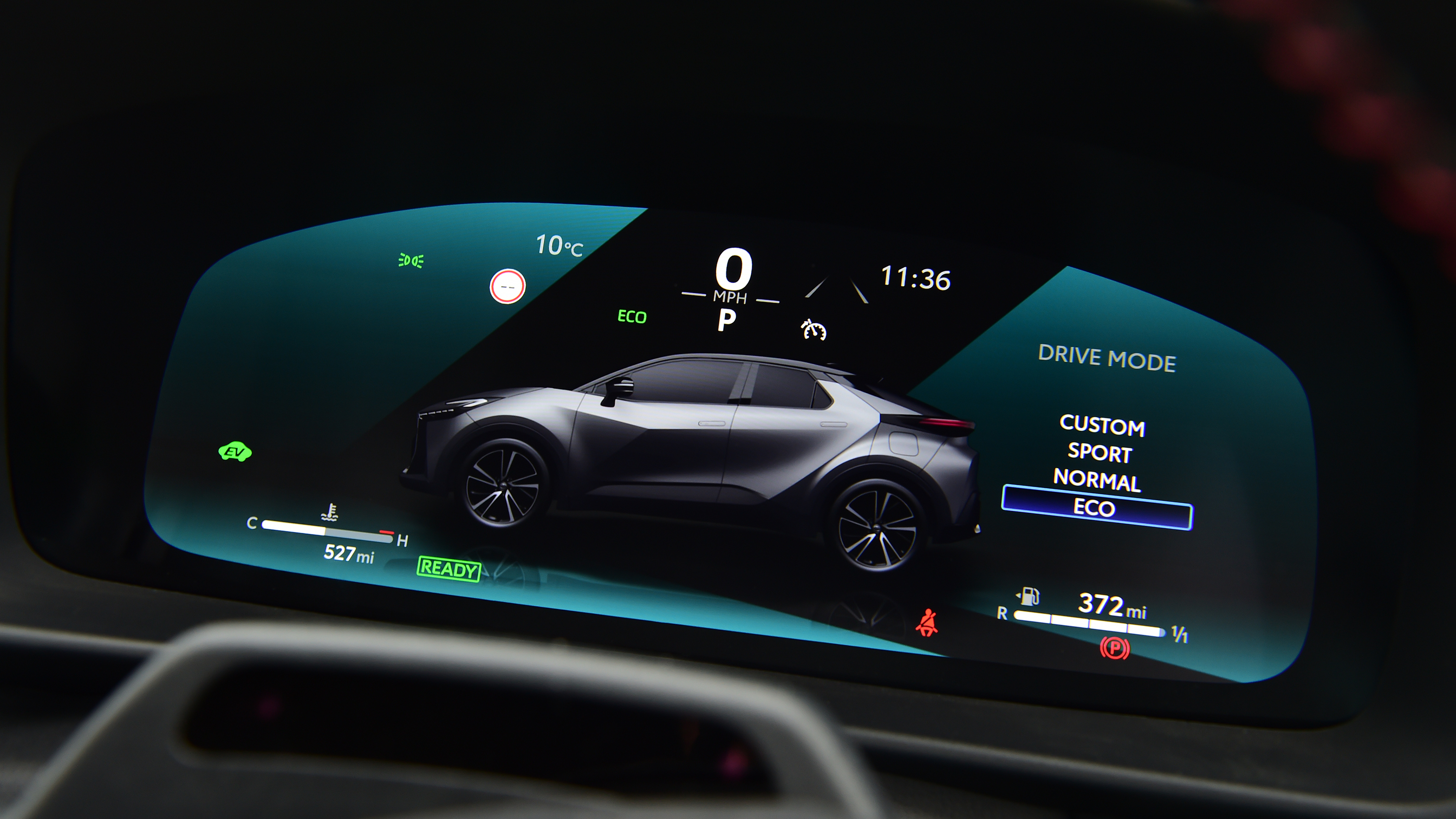 Toyota C-HR UK digital intrument cluster