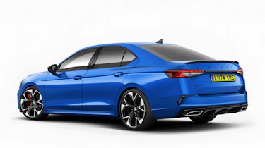 Skoda Superb vRS saloon rear quarter render
