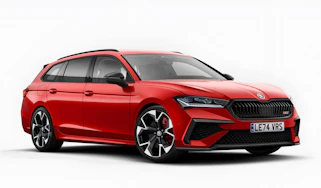 Skoda Superb vRS estate front quarter render