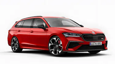Skoda Superb vRS estate front quarter render