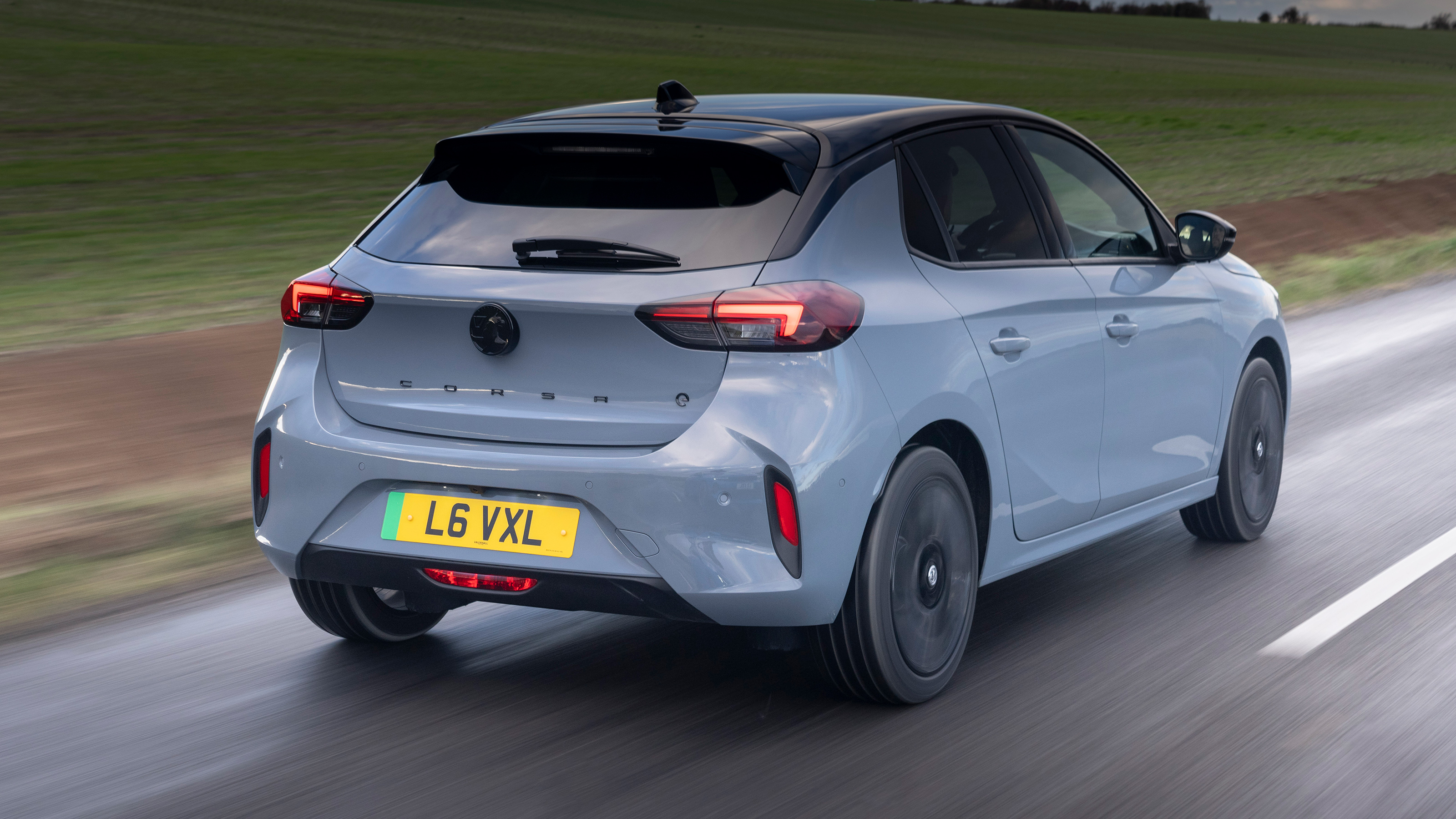 Vauxhall Corsa Electric facelift UK drive rear