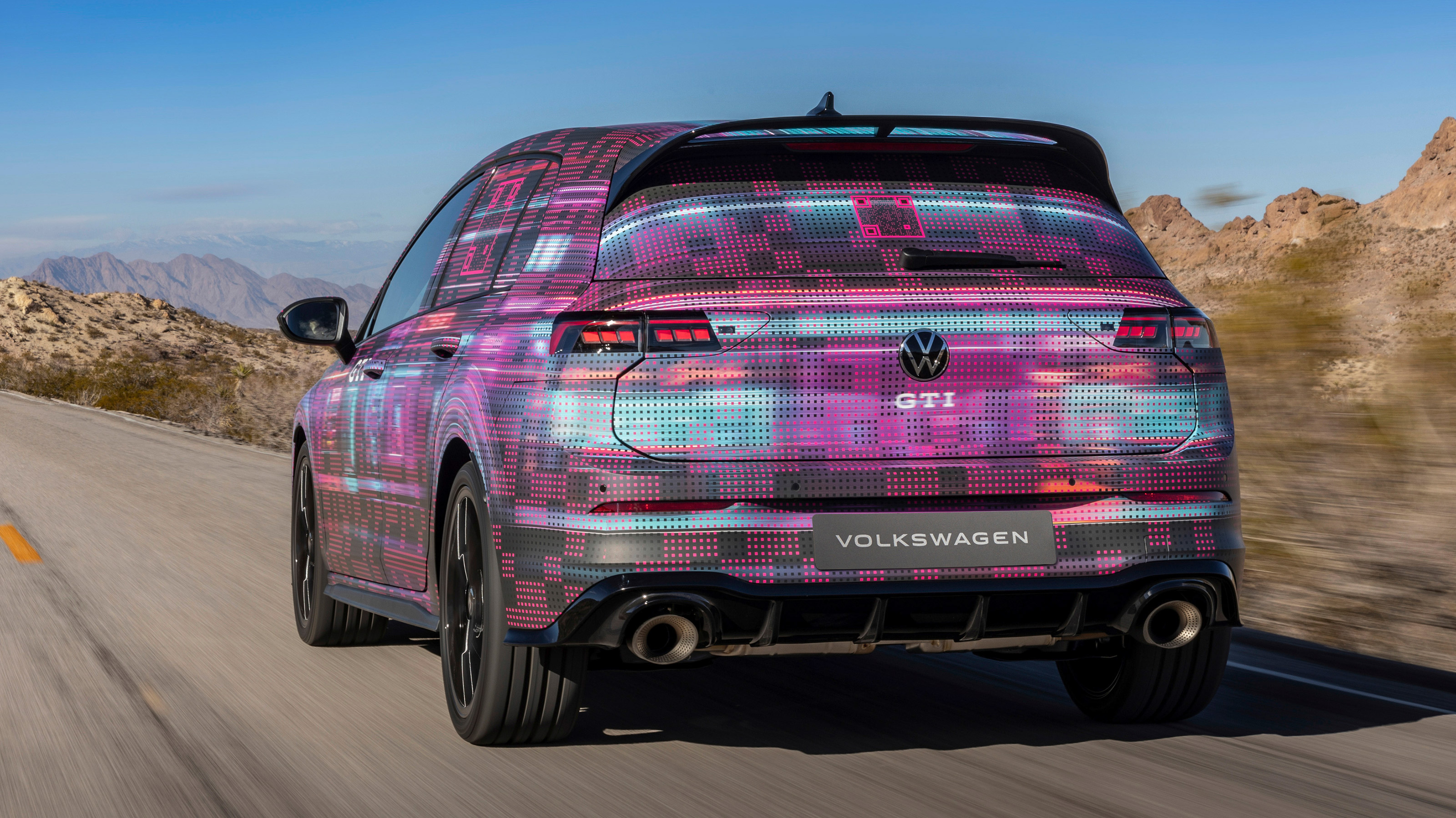 VW Golf GTI tracking rear quarter