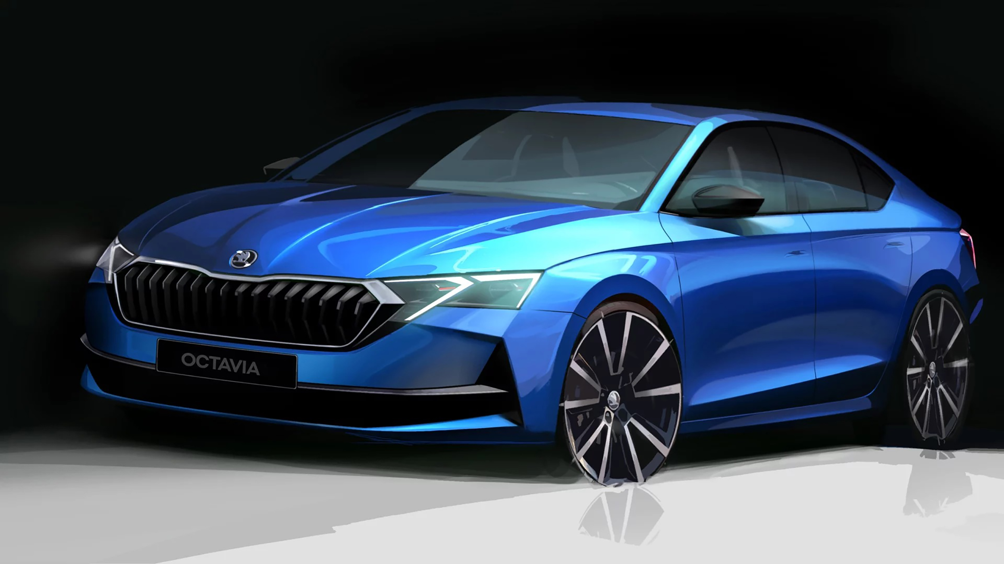 Skoda Octavia facelift teaser sketch