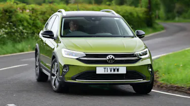 Volkswagen Taigo driving front quarter
