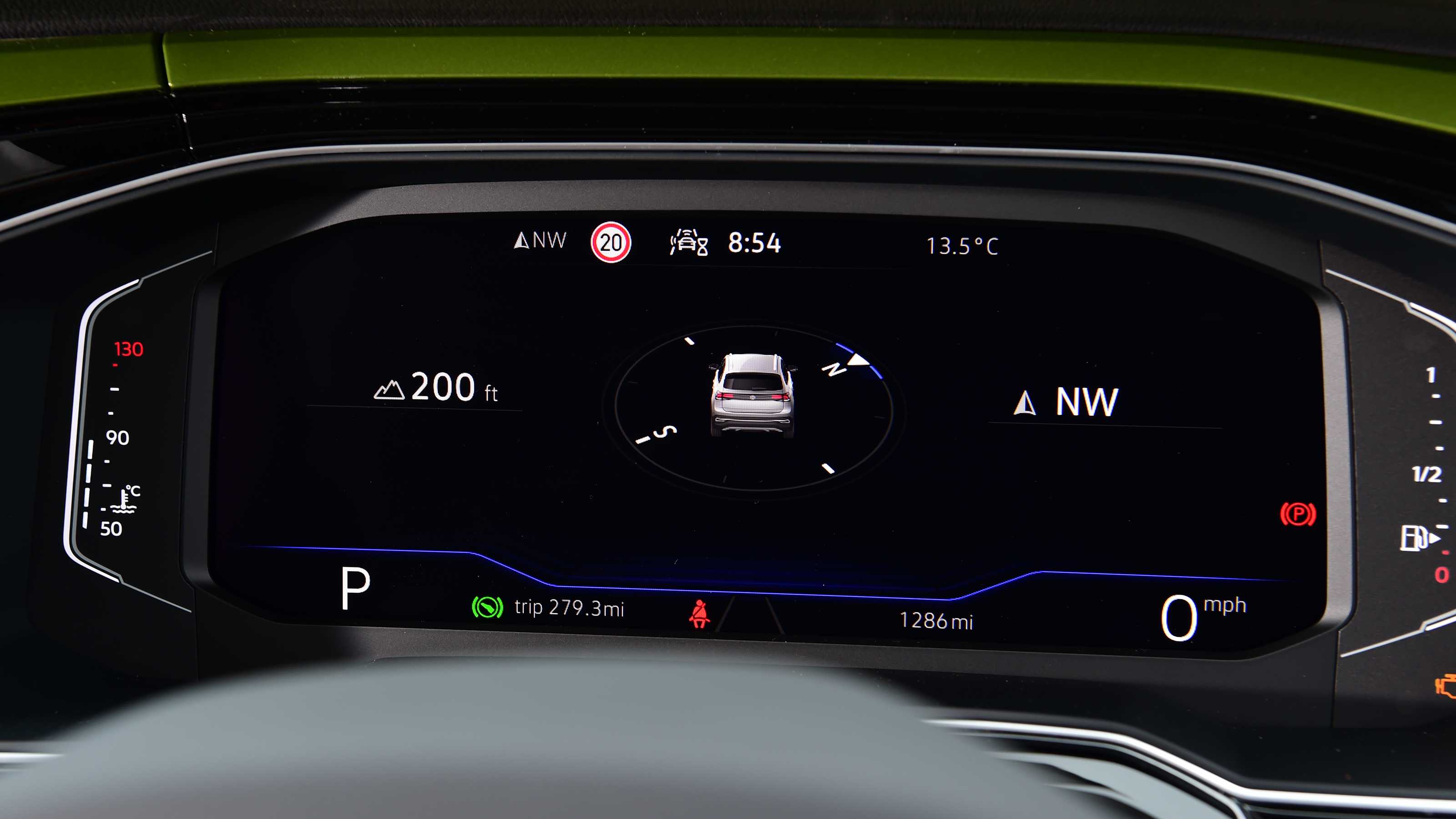 Volkswagen Taigo digital gauge cluster