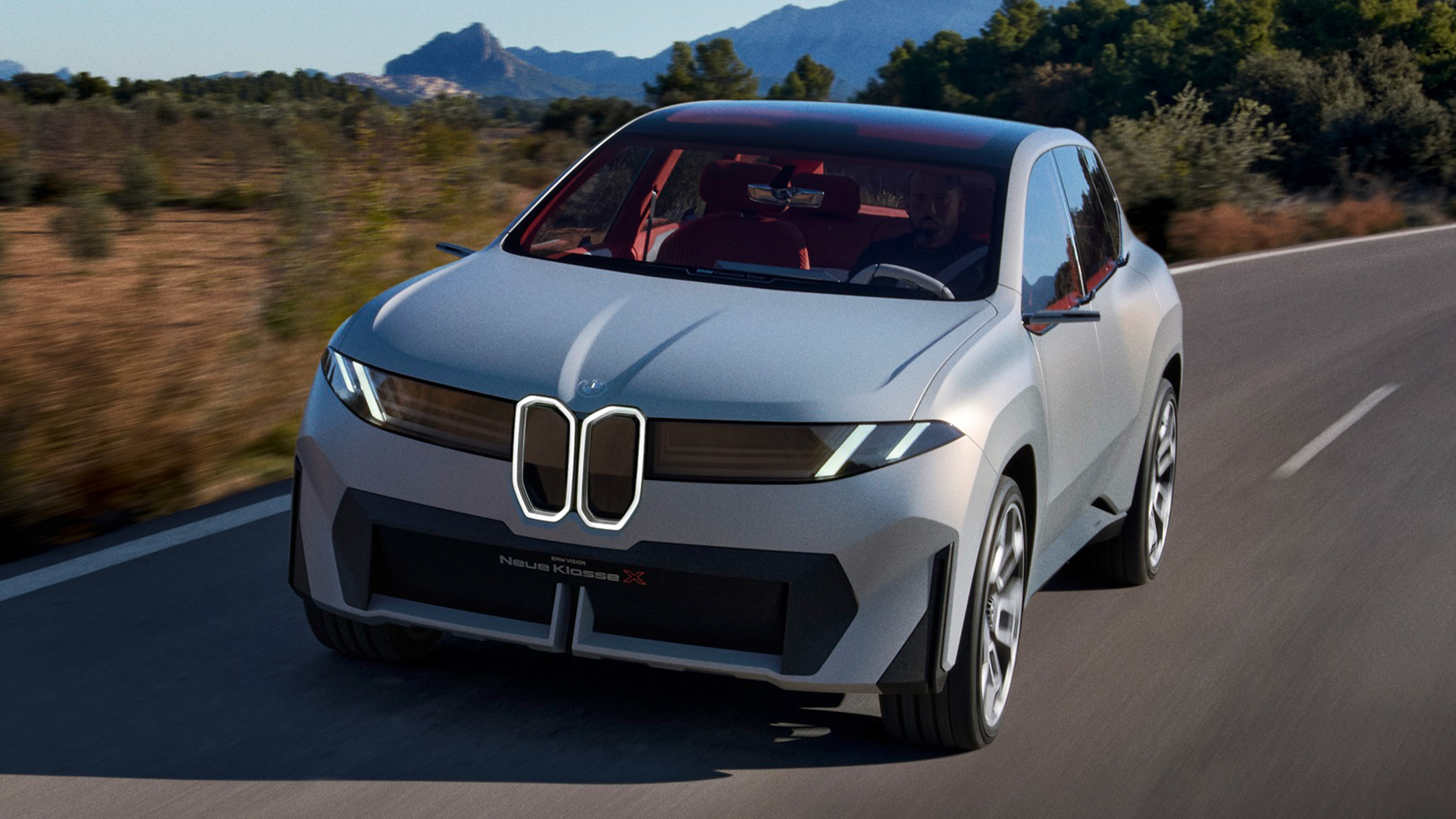 BMW Vision Neue Klasse X tracking front quarter