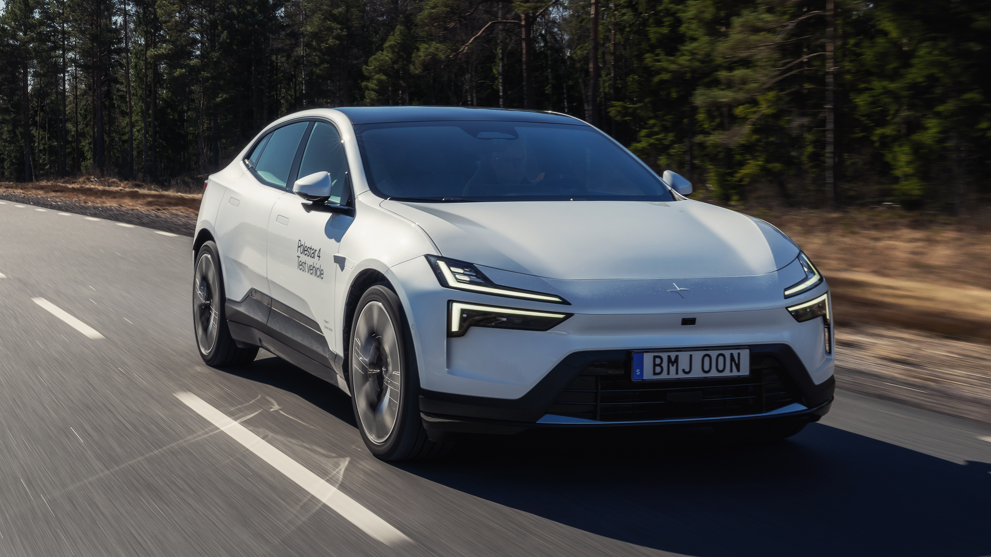Polestar 4 Prototype drive front quarter