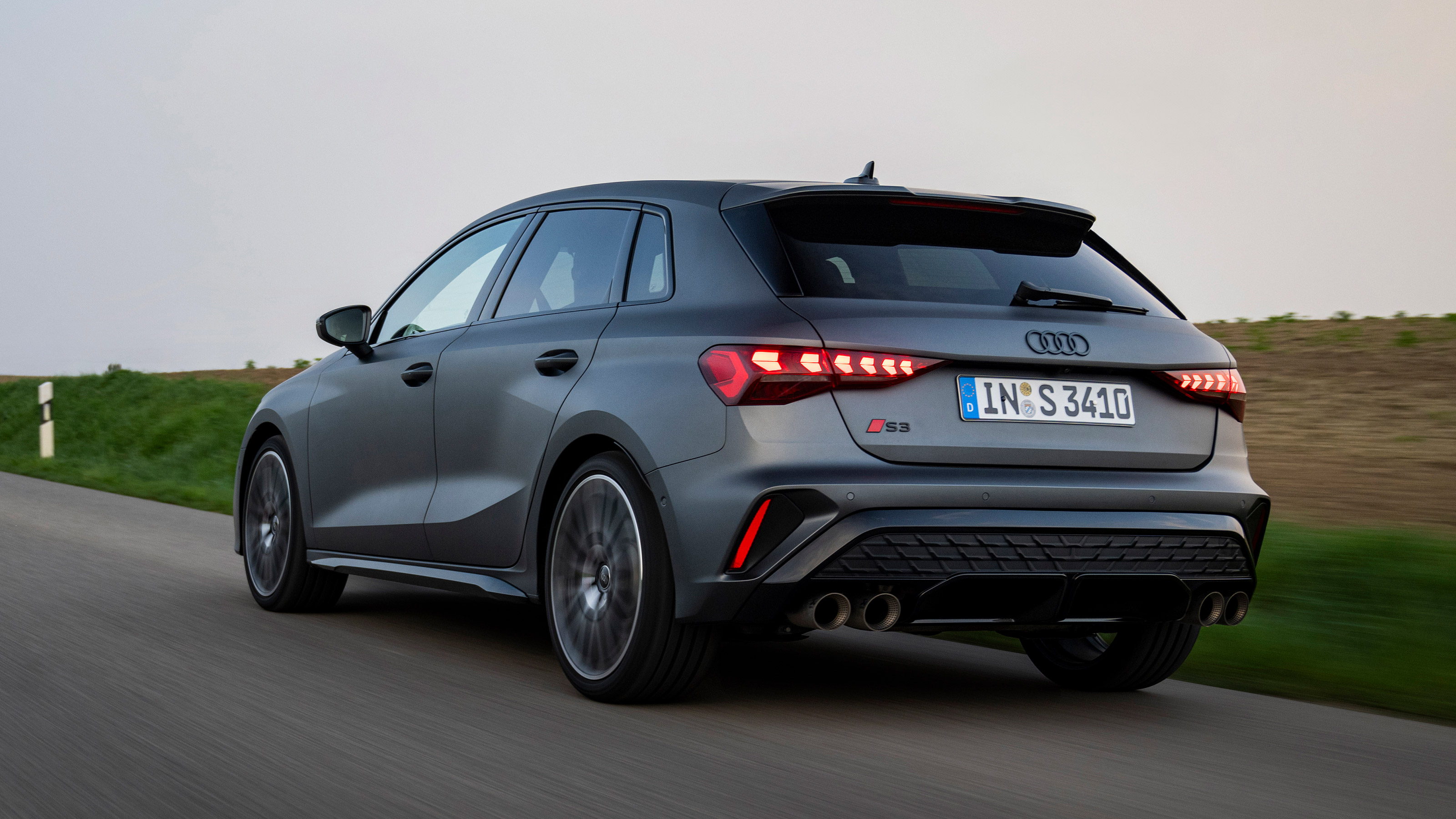 Audi S3 Sportback rear 3/4 tracking