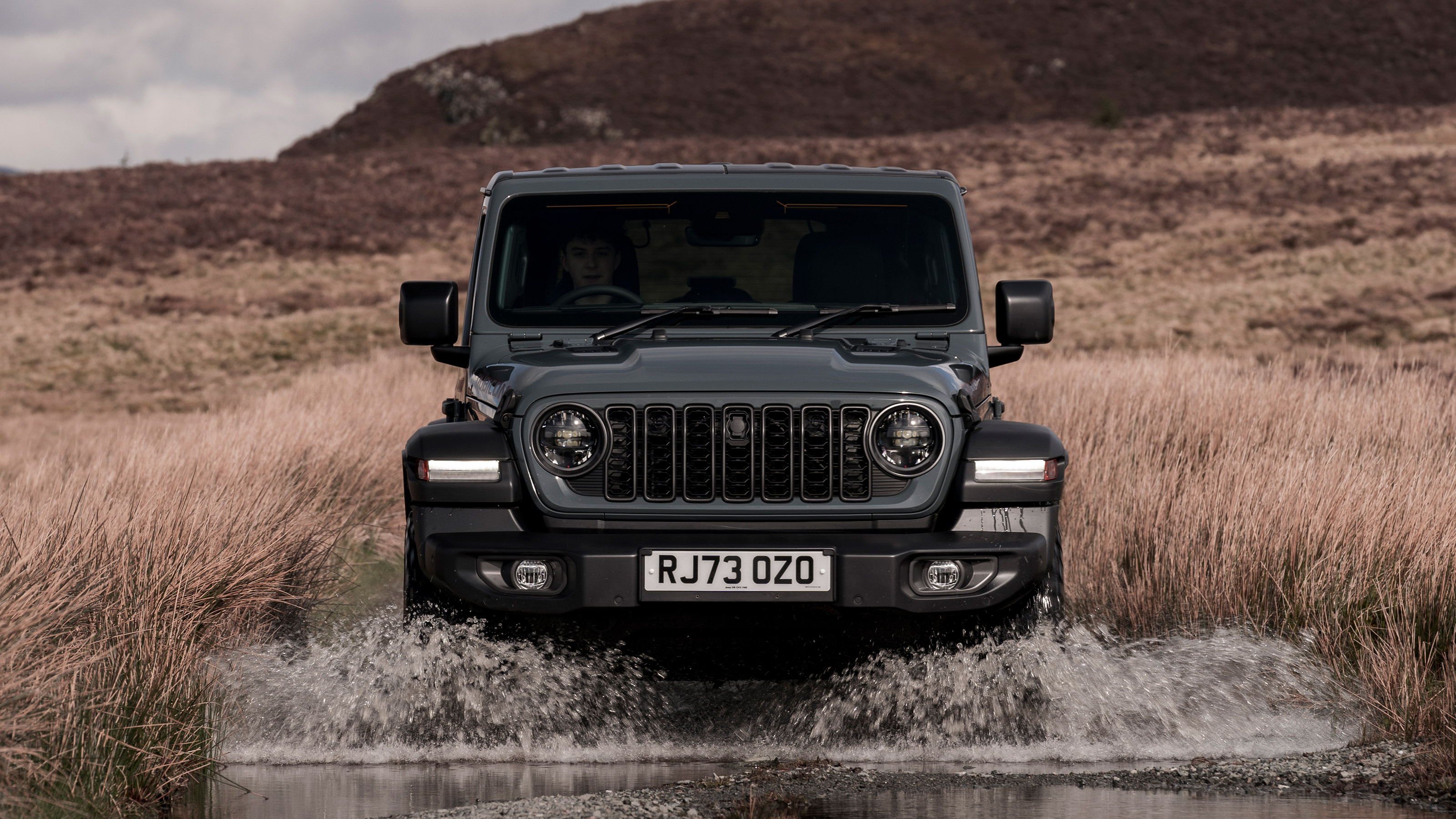 Jeep Wrangler water splash