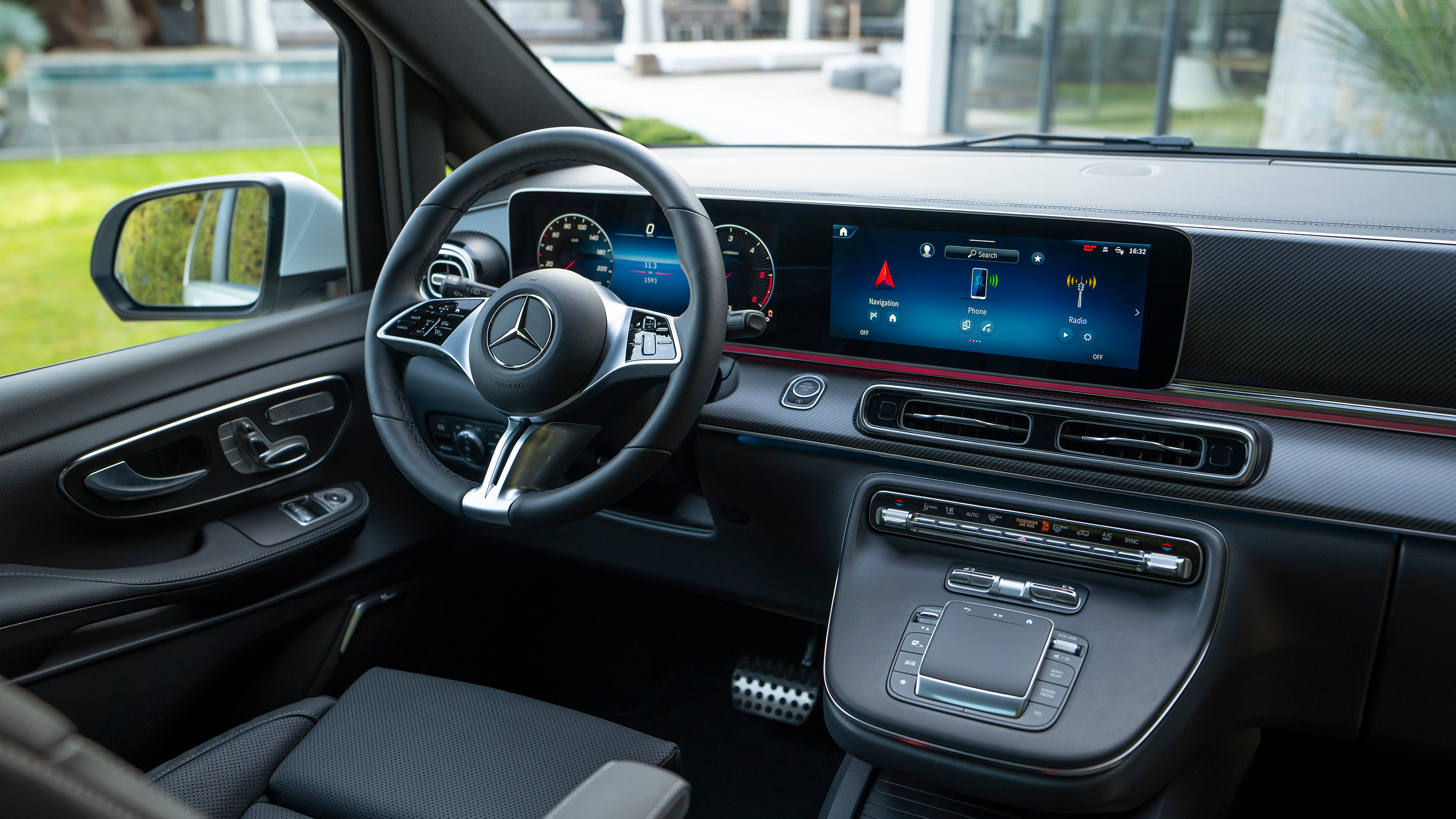 Mercedes V-Class interior closeup
