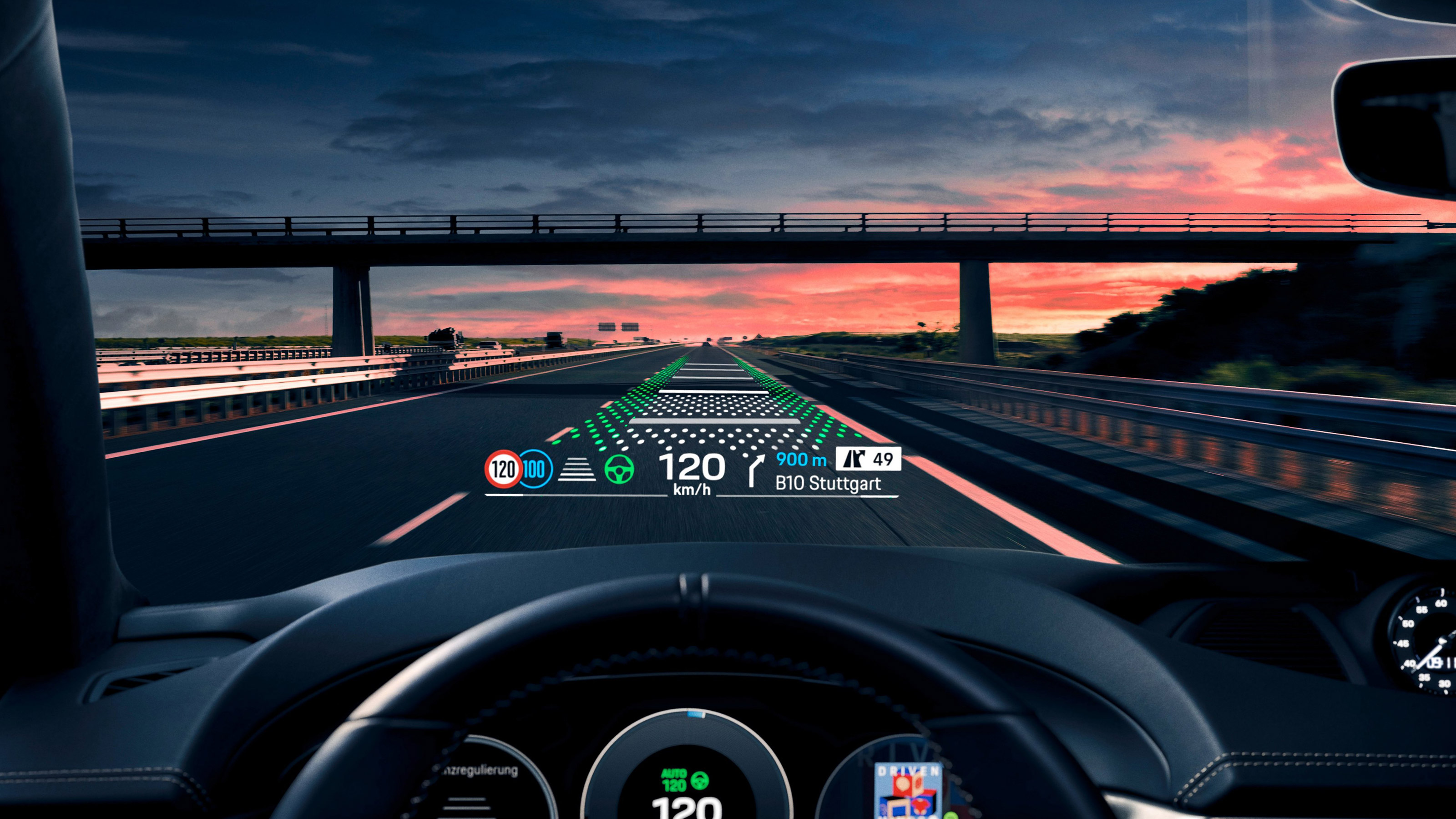 Porsche Macan Electric head-up display