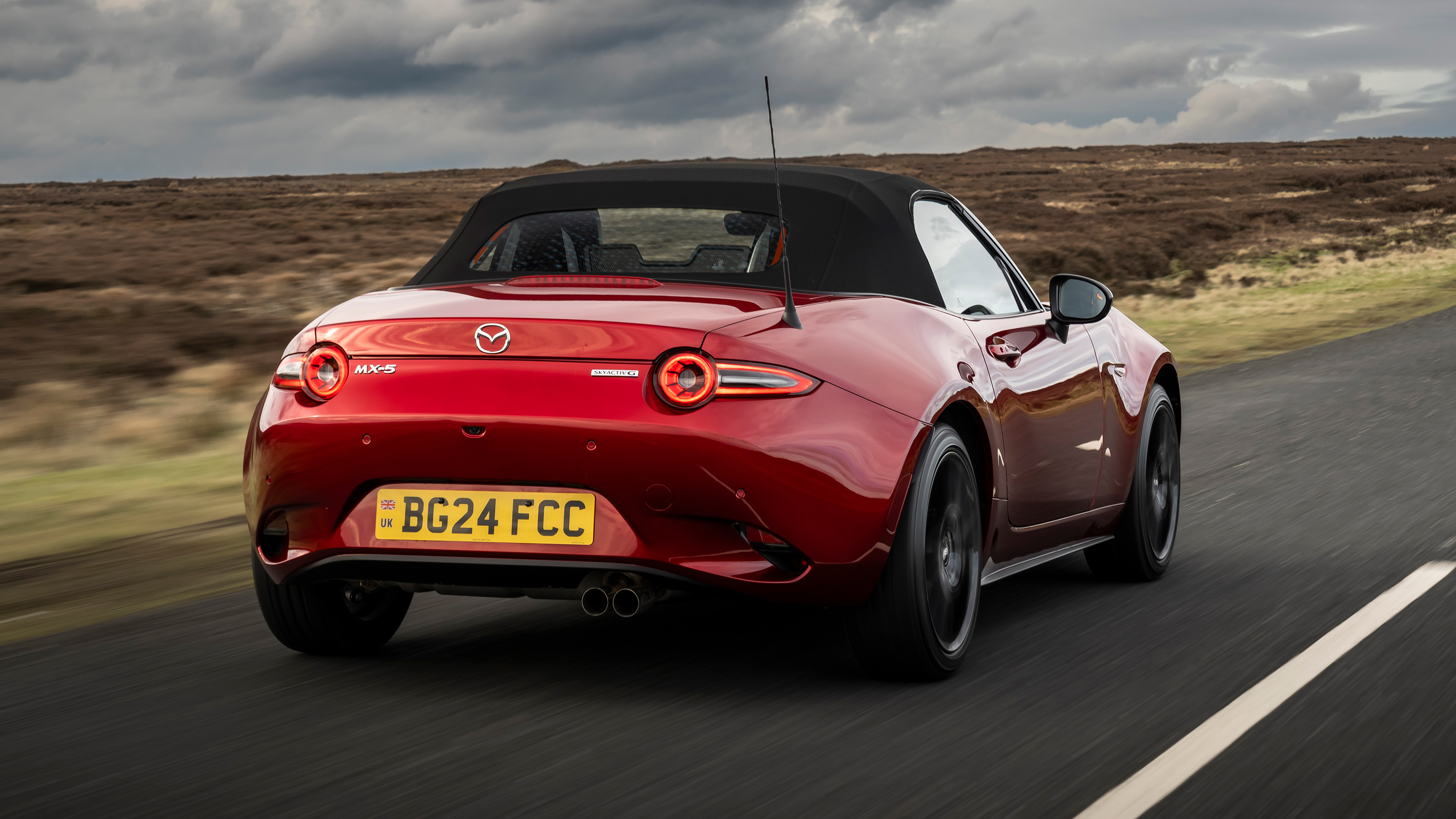 2024 Mazda MX-5 roof up cruising
