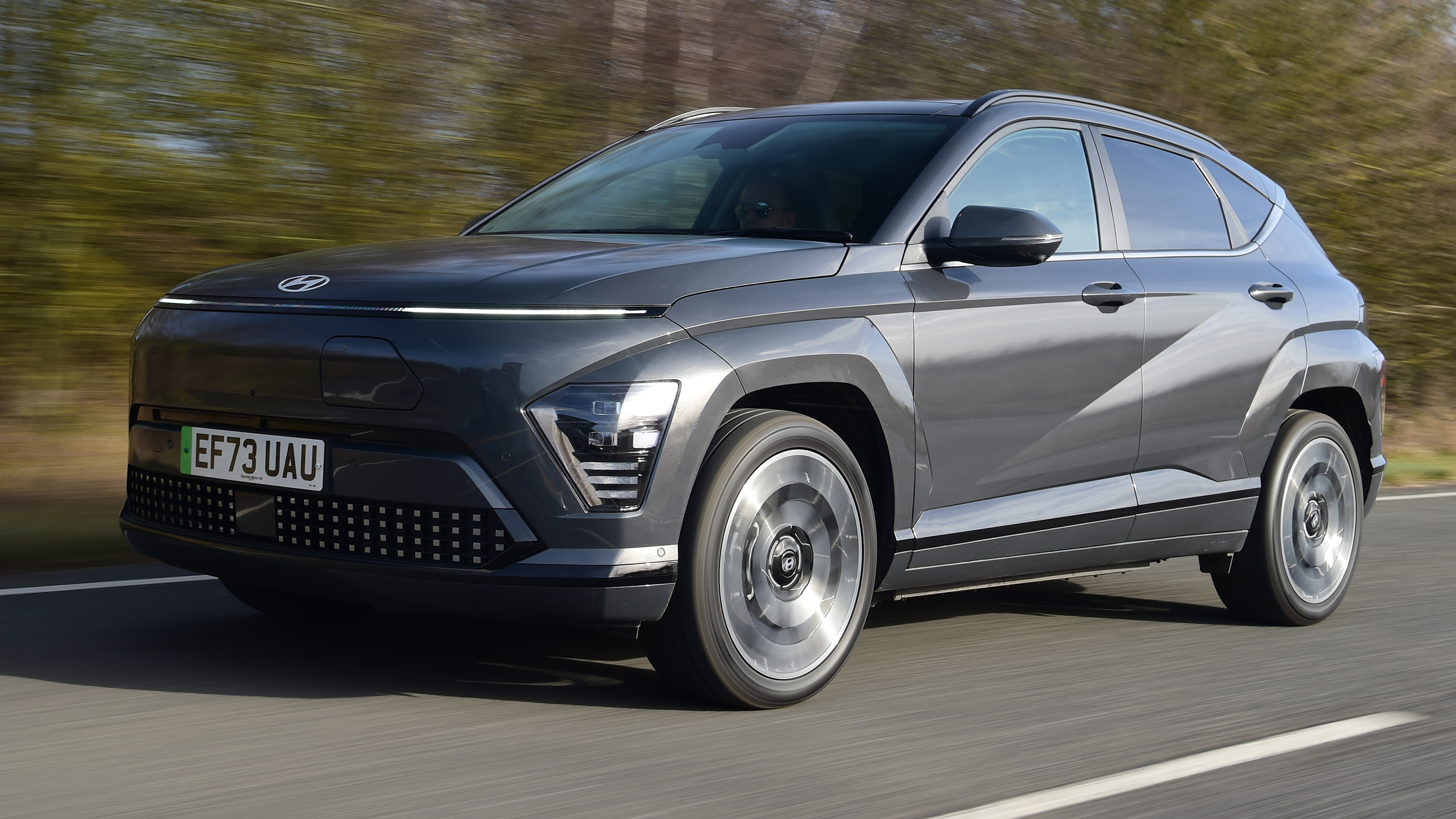 Hyundai Kona Electric driving