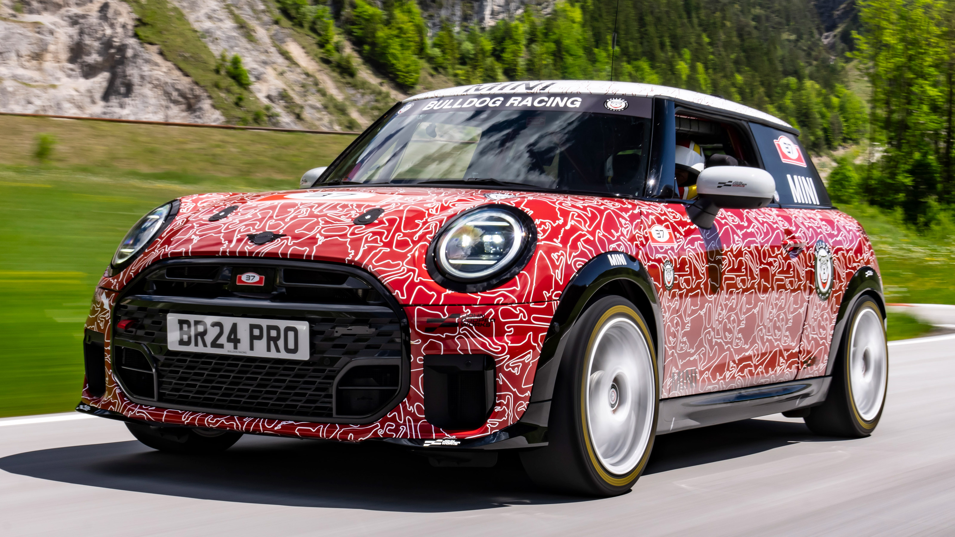 MINI John Cooper Works camo front quarter