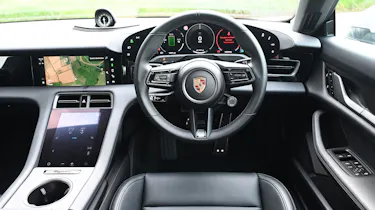 Porsche Taycan UK steering wheel