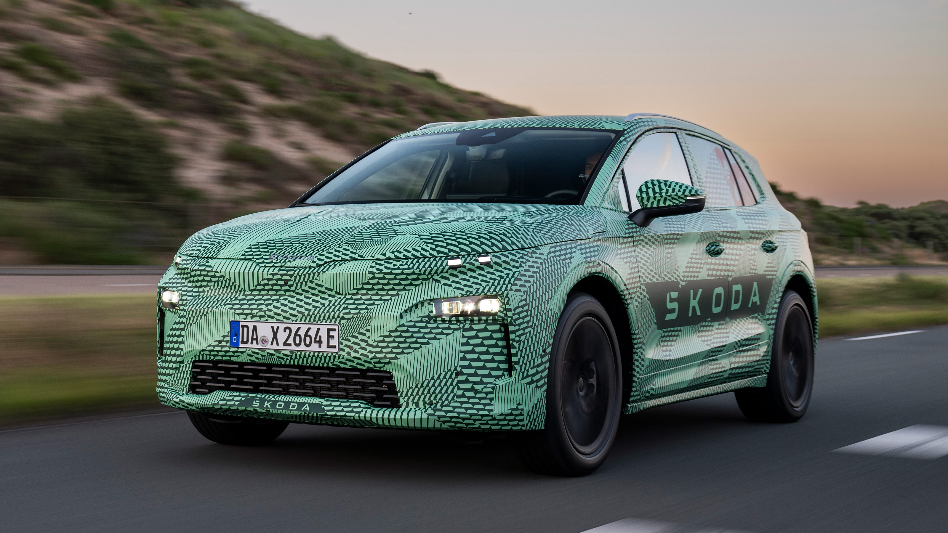 Skoda Elroq prototype front quarter