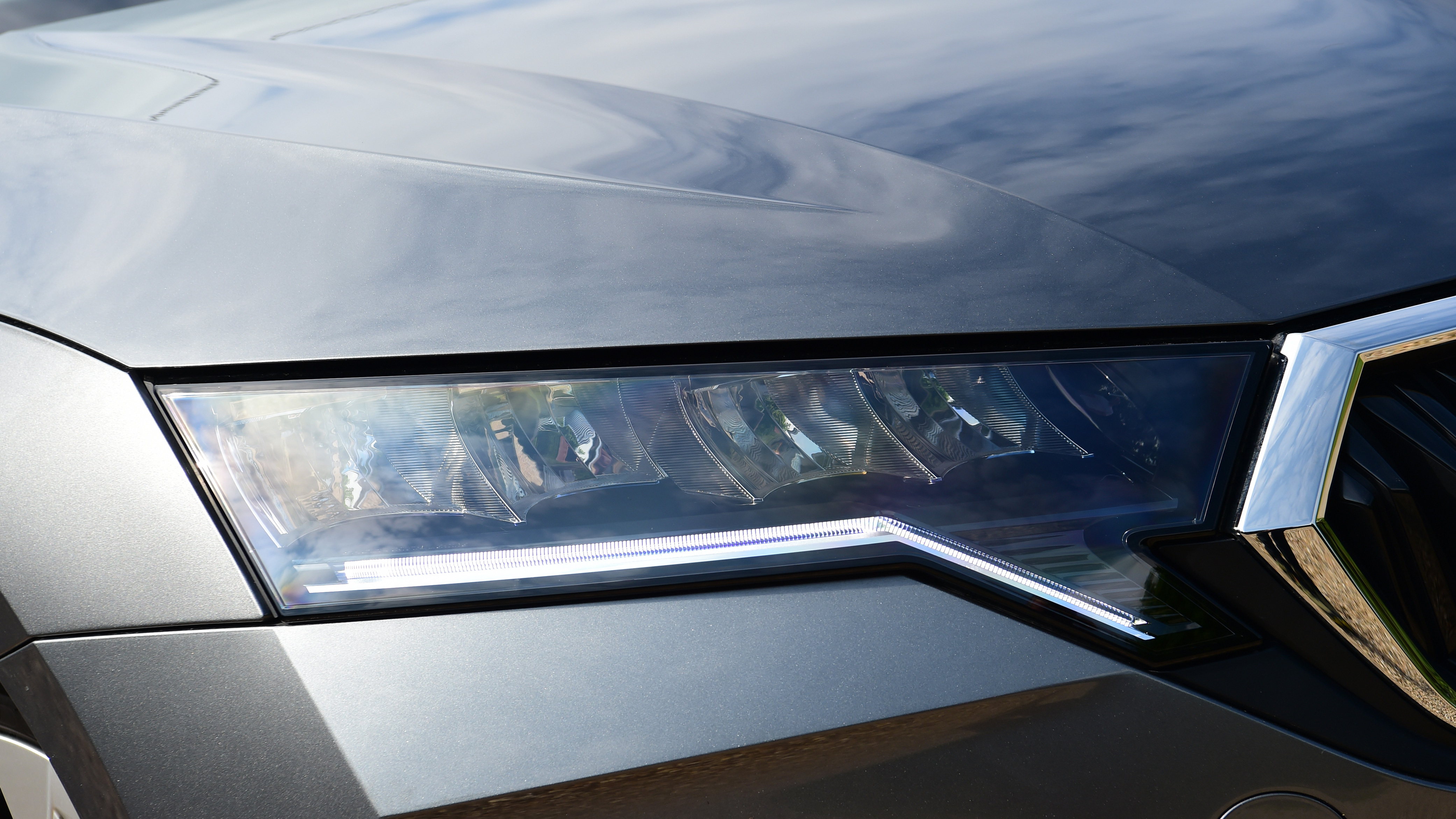 Skoda Octavia headlight closeup
