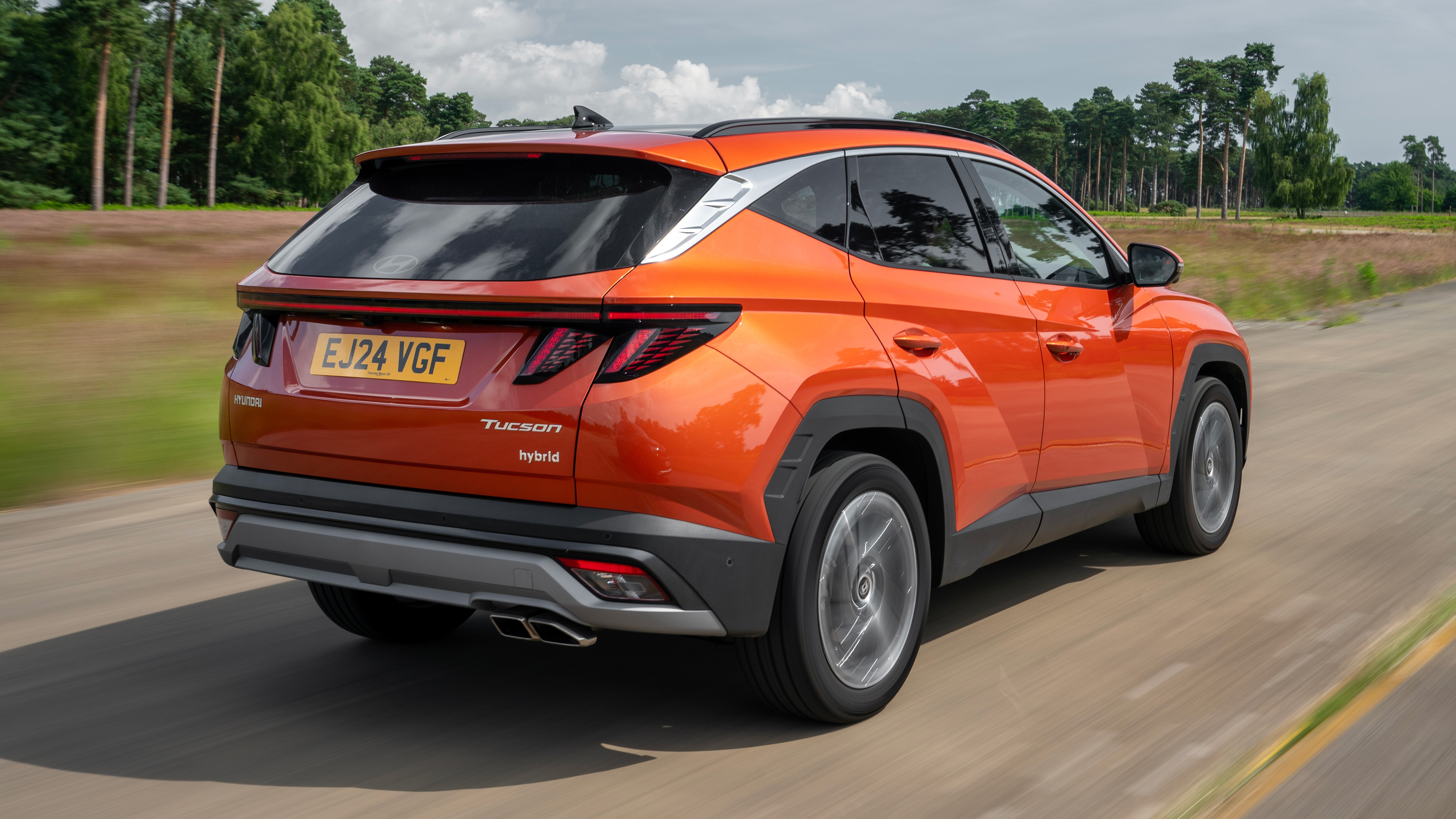 Hyundai Tucson rear quarter driving