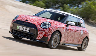 MINI JCW E prototype front quarter