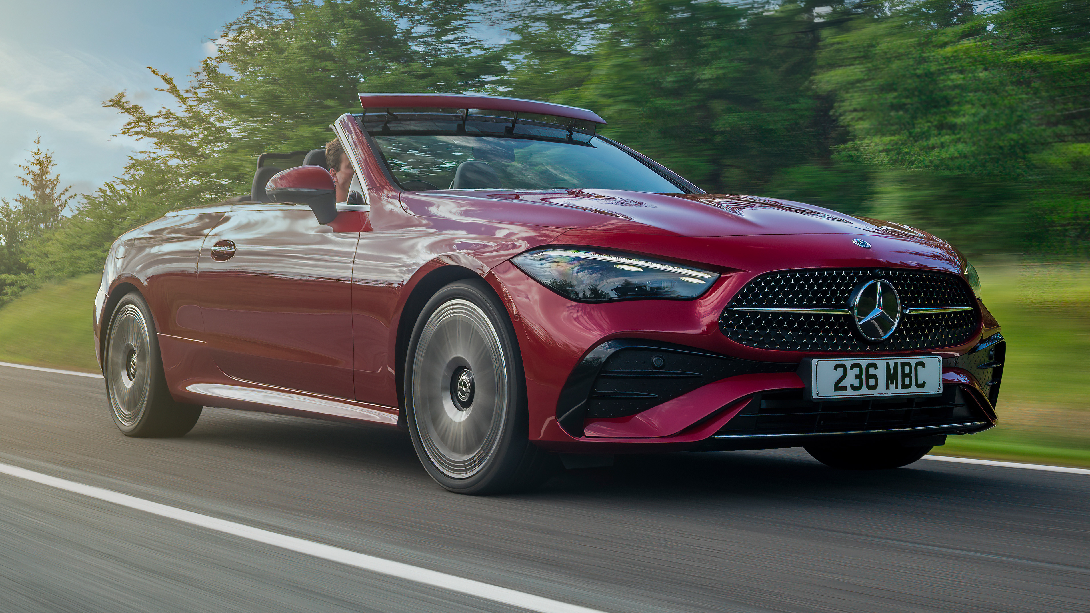 Mercedes CLE Cabriolet front quarter driving