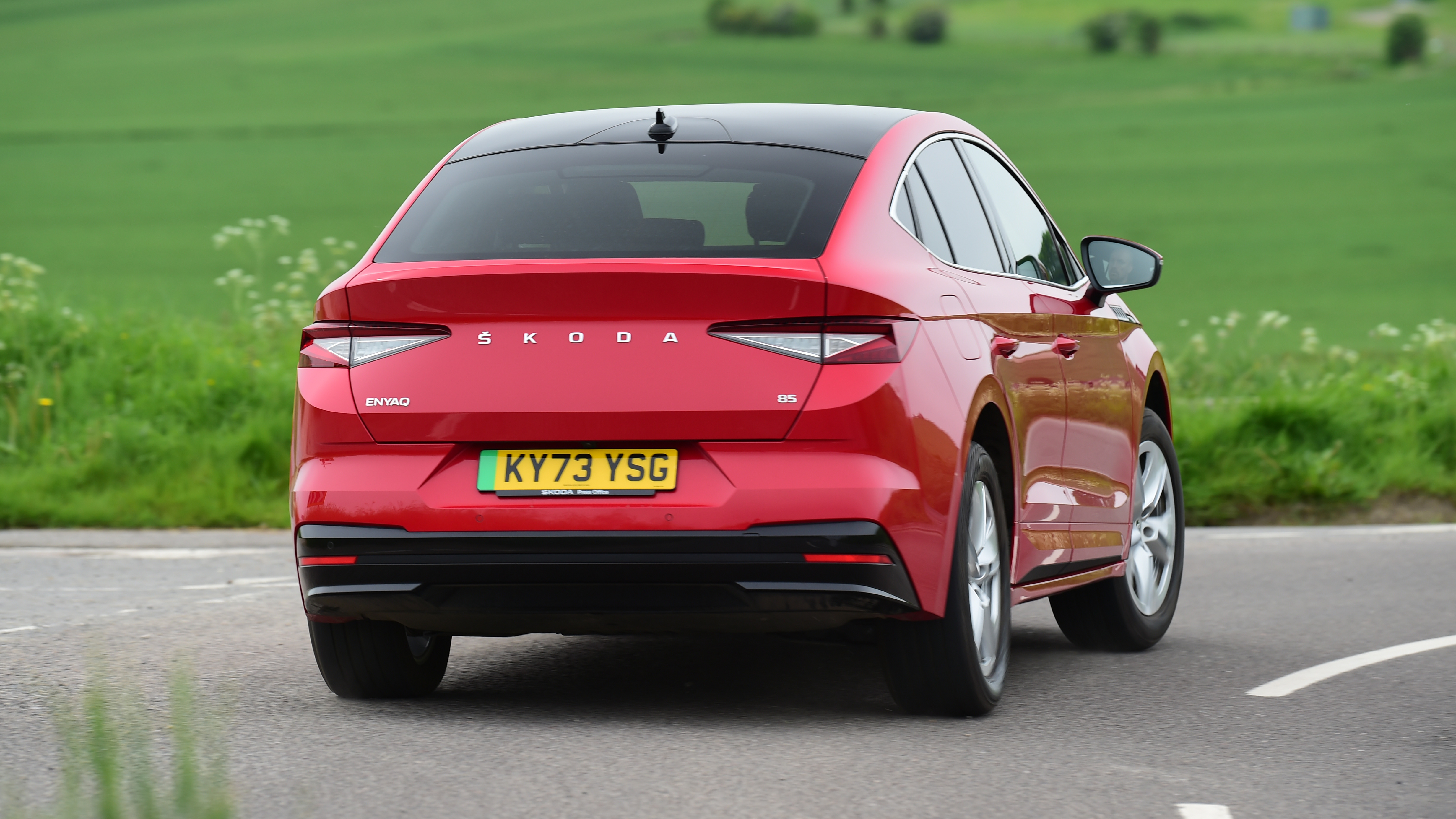 Skoda Enyaq Coupe cornering
