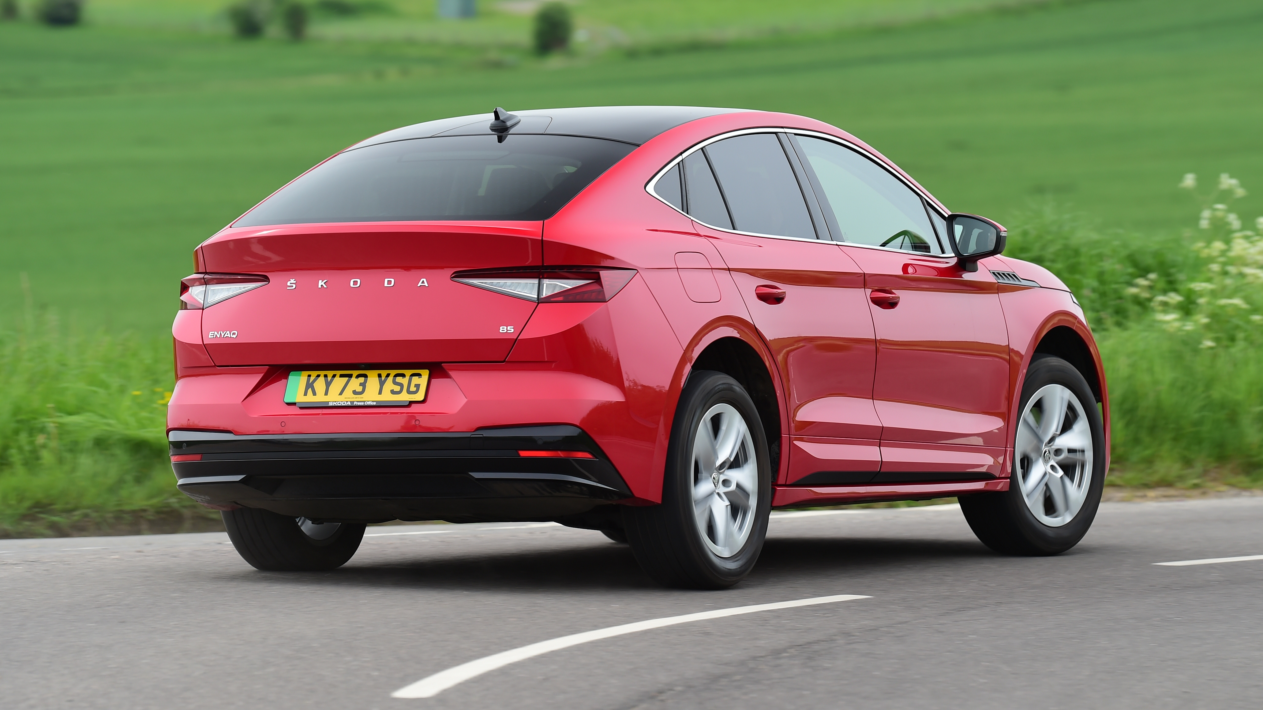 Skoda Enyaq Coupe cornering