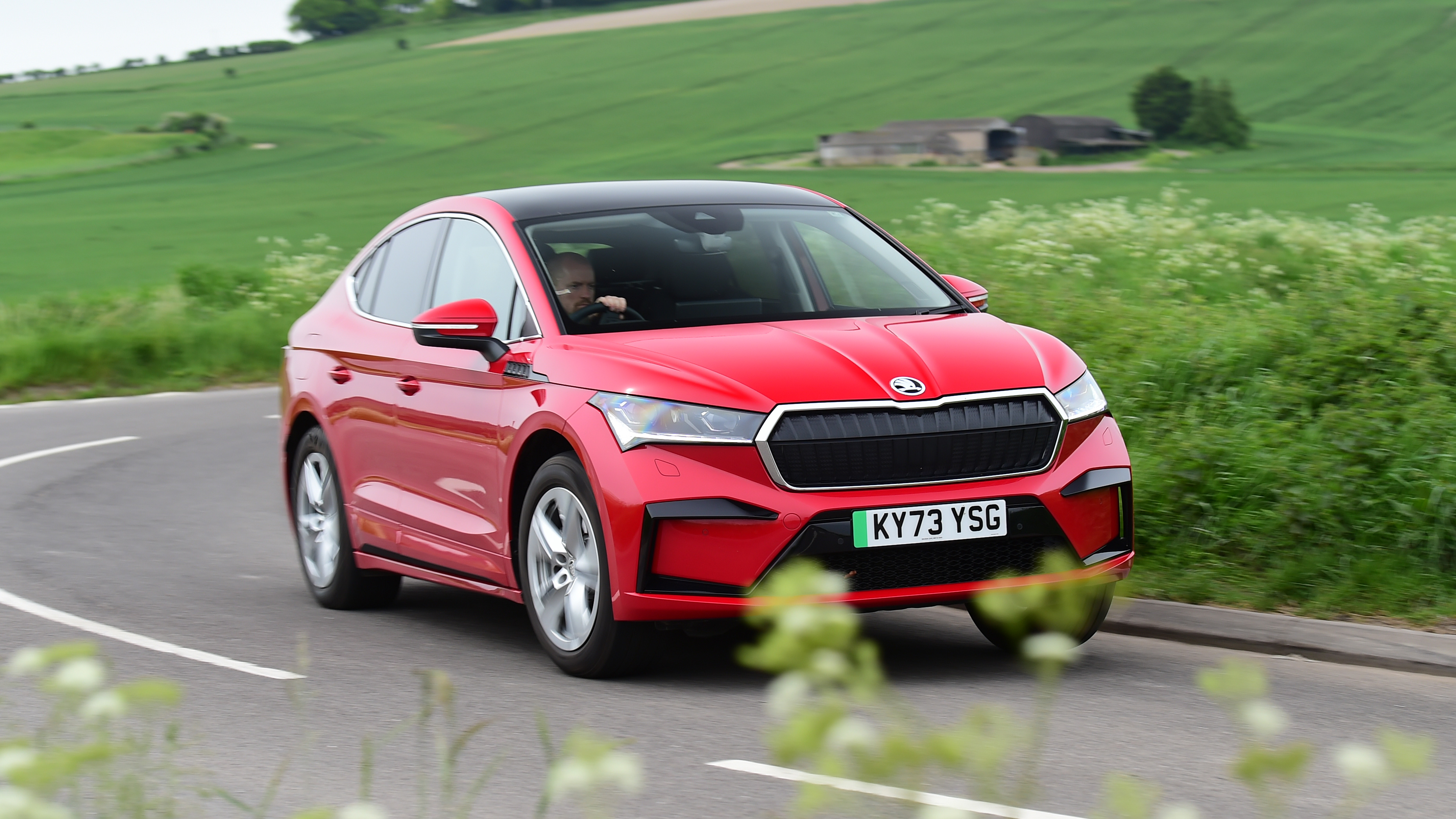 Skoda Enyaq Coupe driving