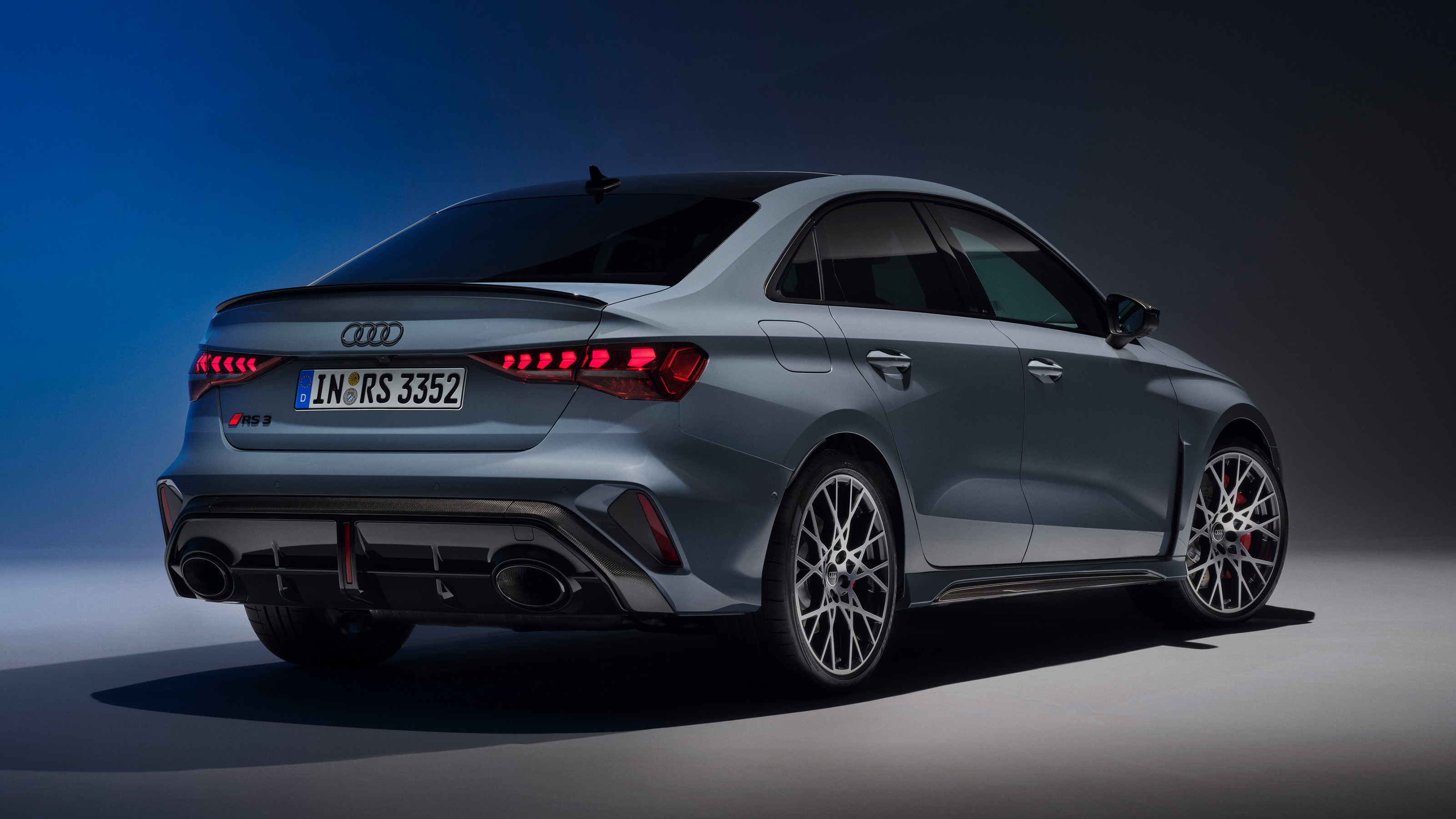 2024 Audi RS3 saloon rear quarter static