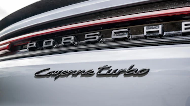 Porsche Cayenne Coupe Turbo E-Hybrid boot logo