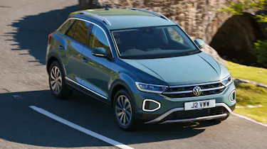 Volkswagen T-Roc aerial front quarter