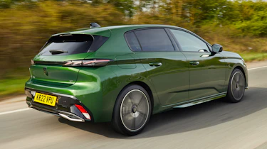Peugeot 308 rear quarter green cruising