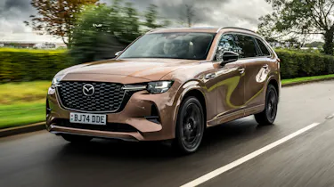 Mazda CX-80 front quarter cruising