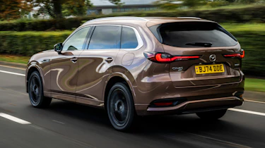 Mazda CX-80 rear quarter cruising