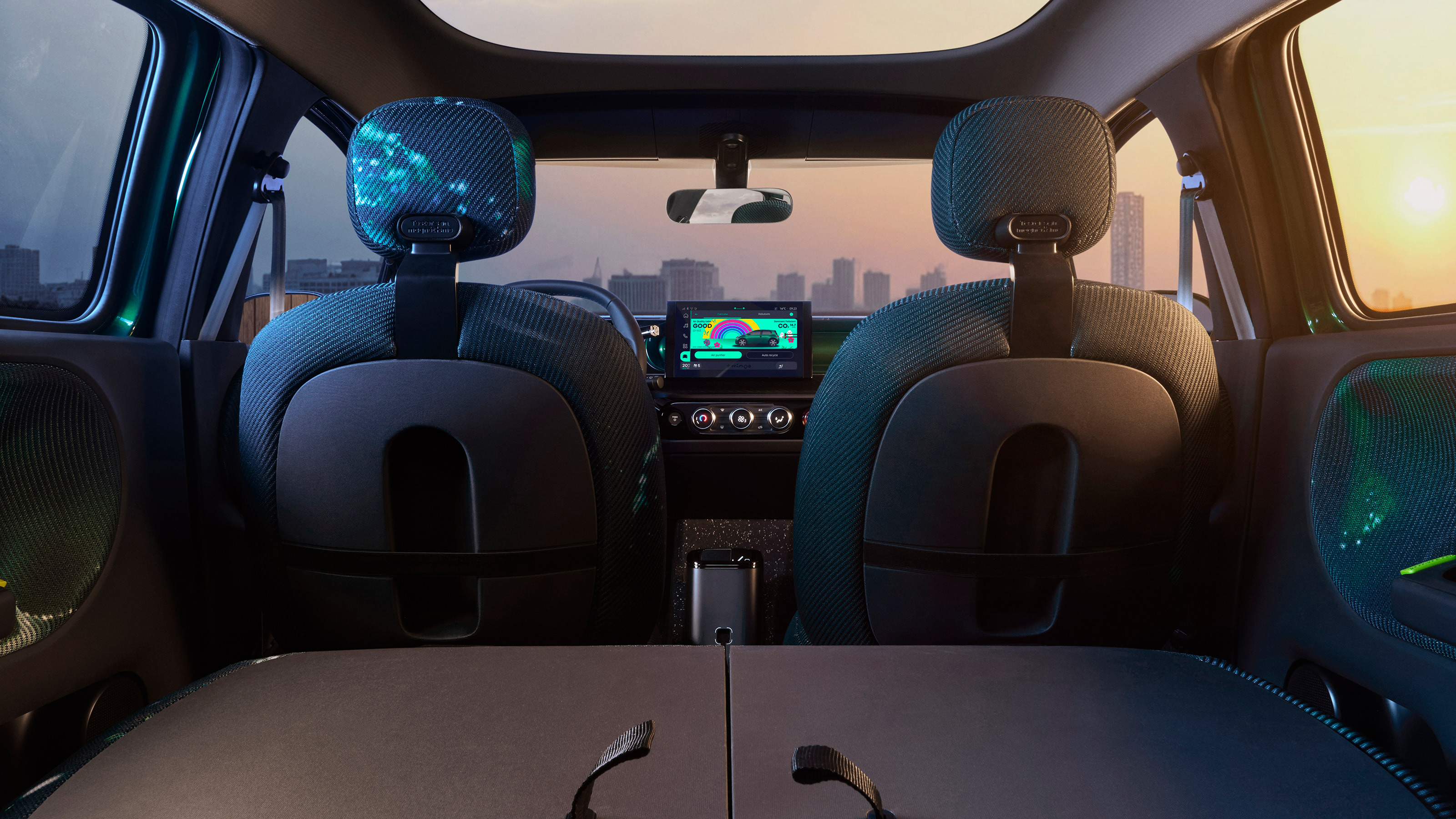 New Renault Twingo prototype rear seats folded