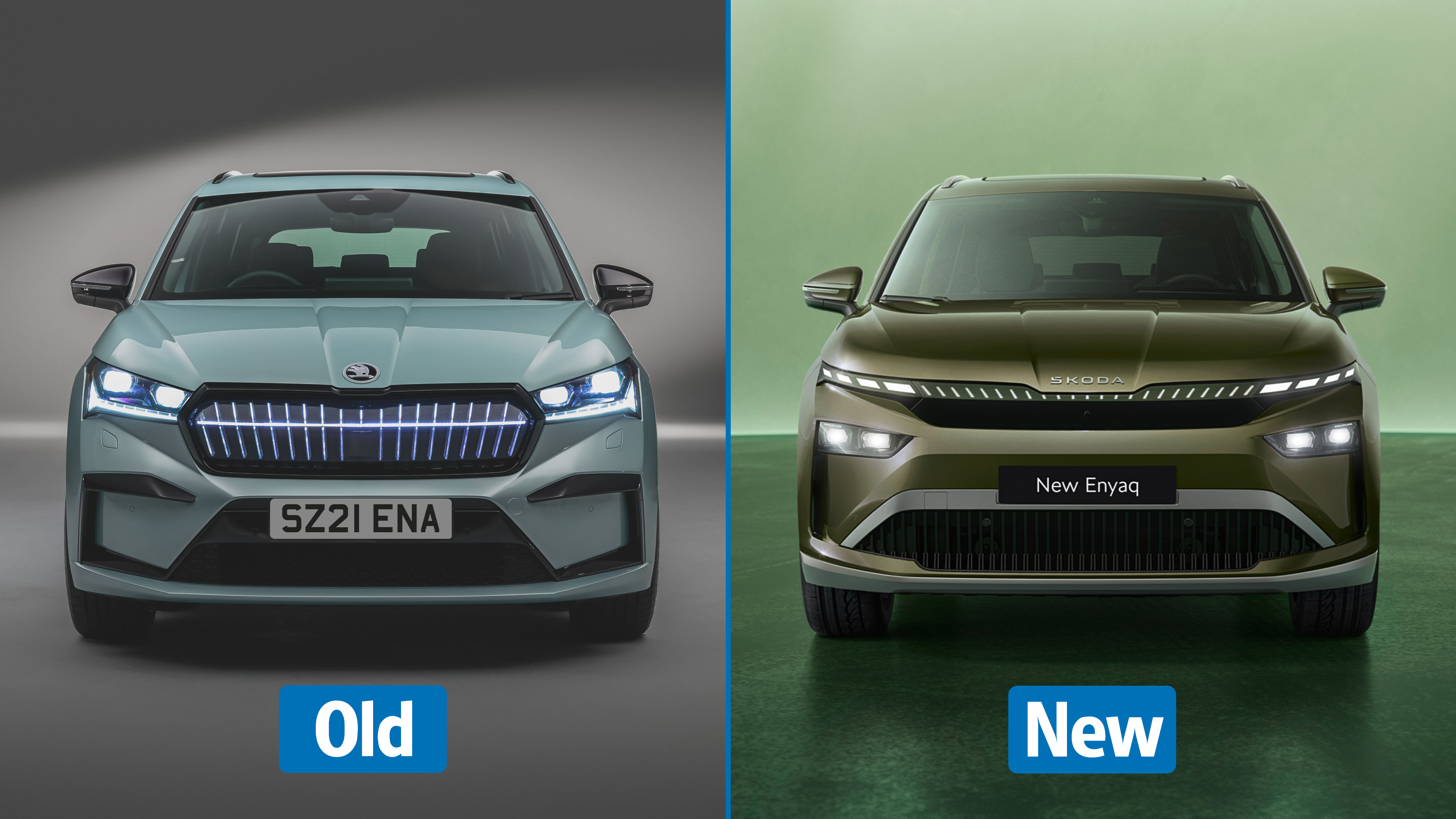 2025 Skoda Enyaq side by side