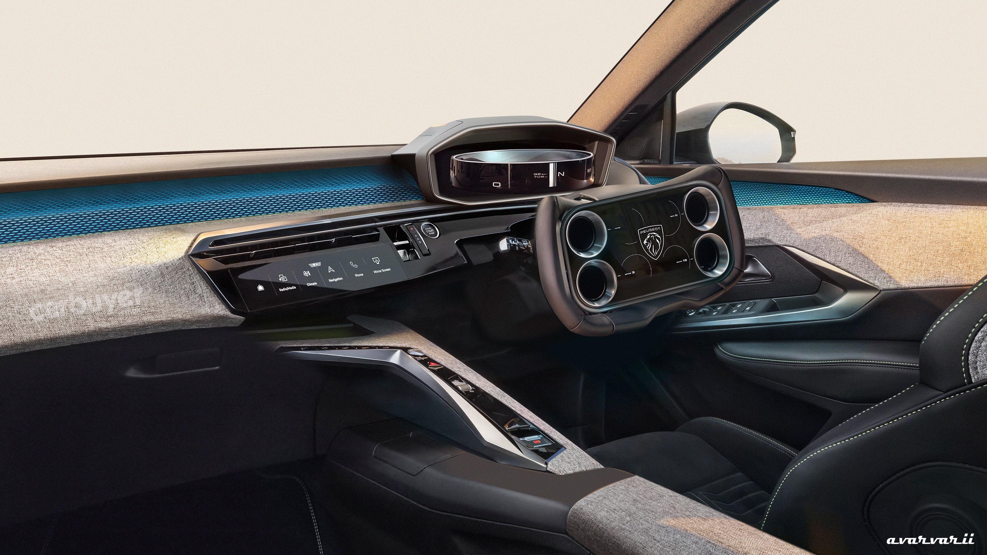 Peugeot 208 render interior