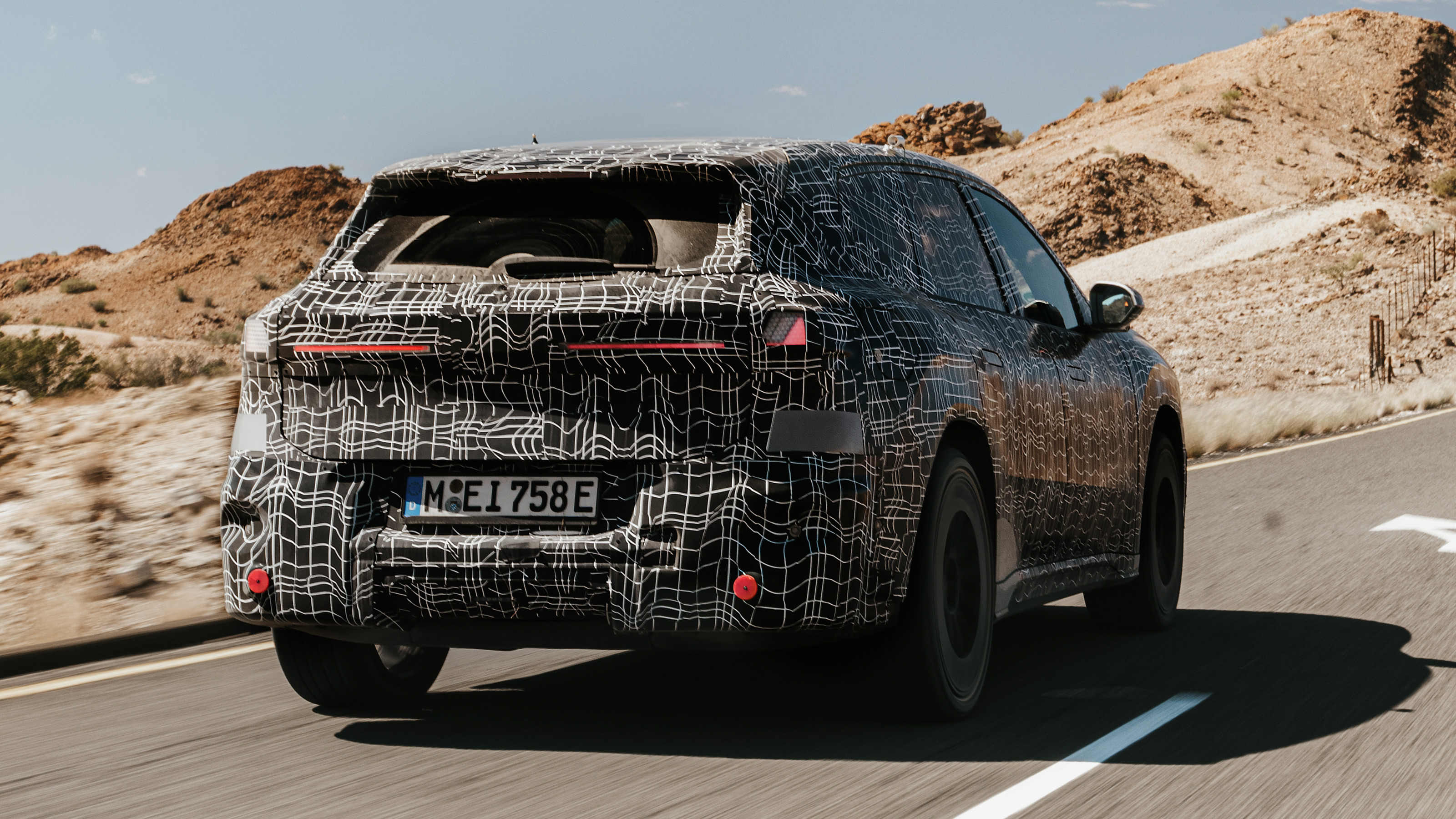 BMW iX3 prototype rear quarter