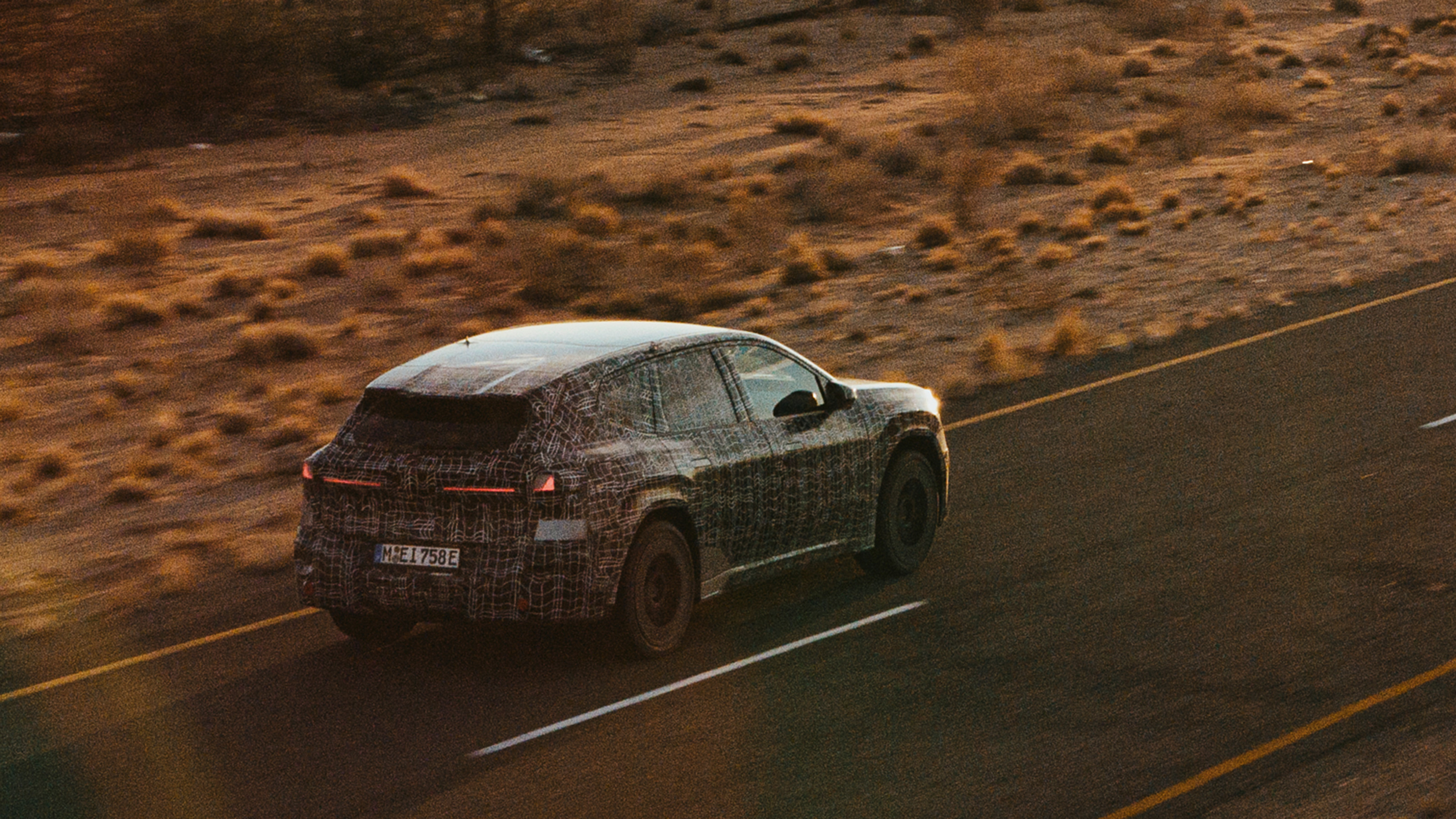 BMW iX3 prototype birds eye