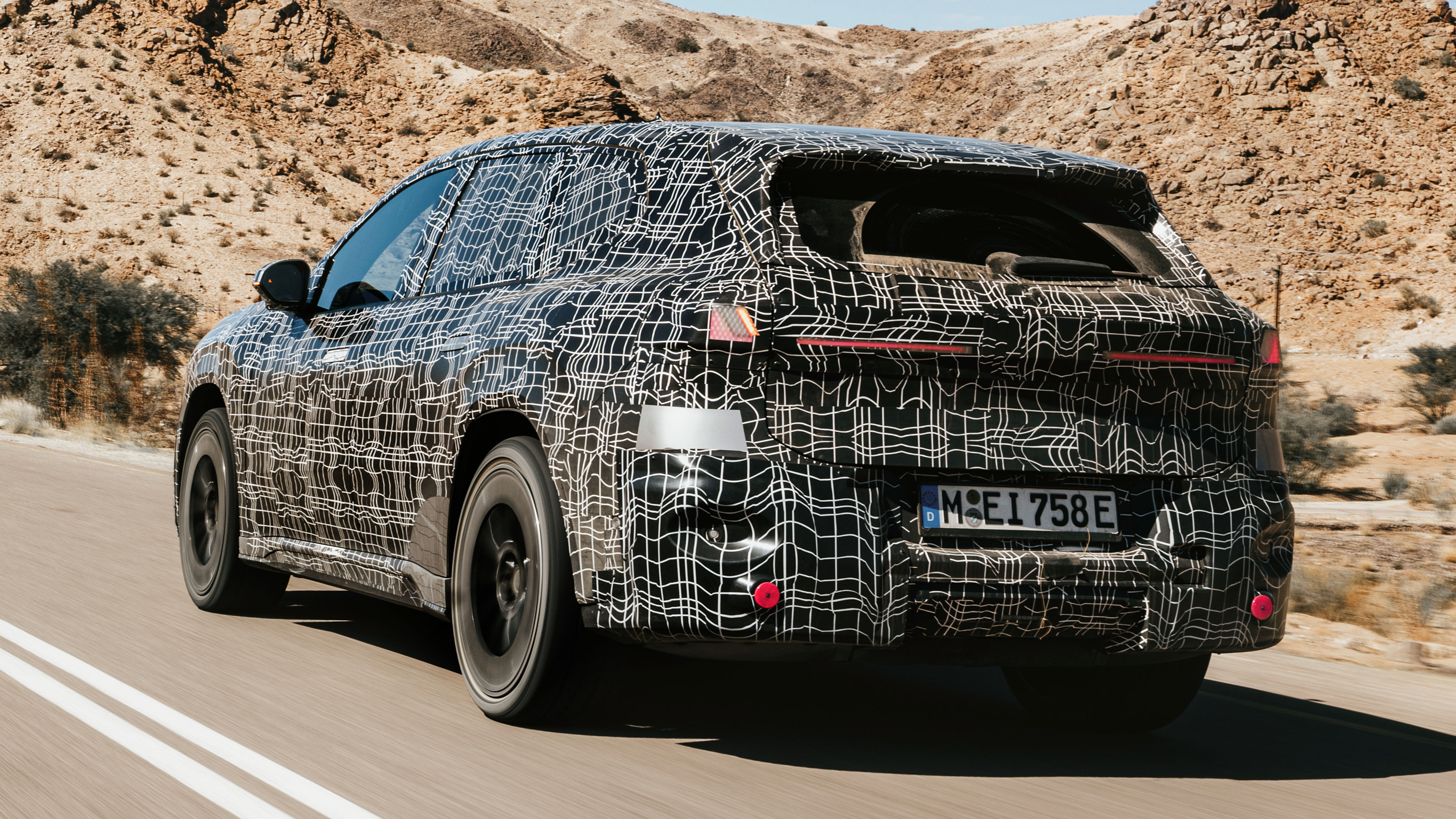 BMW iX3 prototype rear quarter