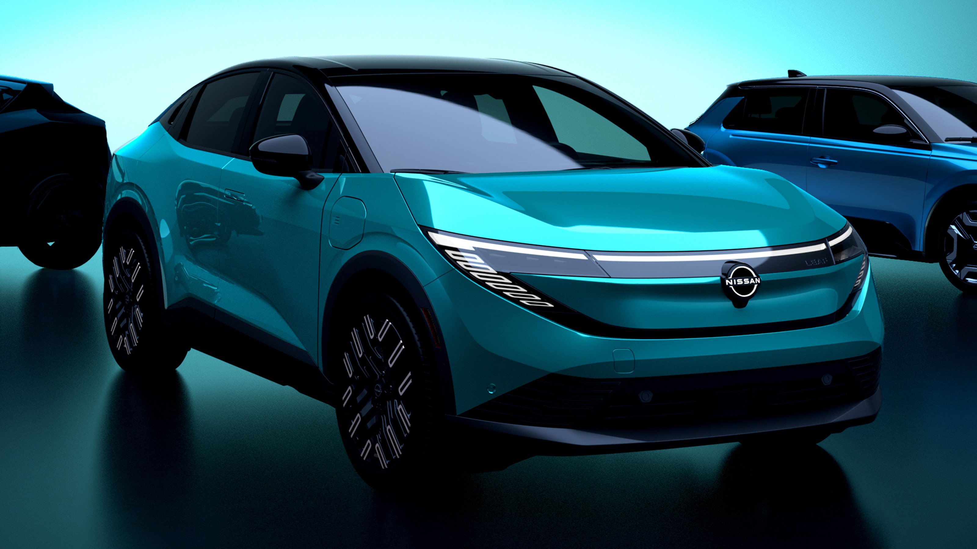 New Nissan Leaf front quarter