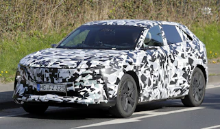 Mazda CX-6e spy shot front quarter