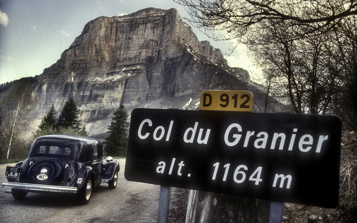 Citroen 15 Six 1950 on the Col du Granier France (1992)