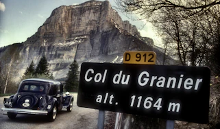 Citroen 15 Six 1950 on the Col du Granier France (1992)