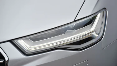 Audi's distinctive LED headlights give the A6 Avant a signature look