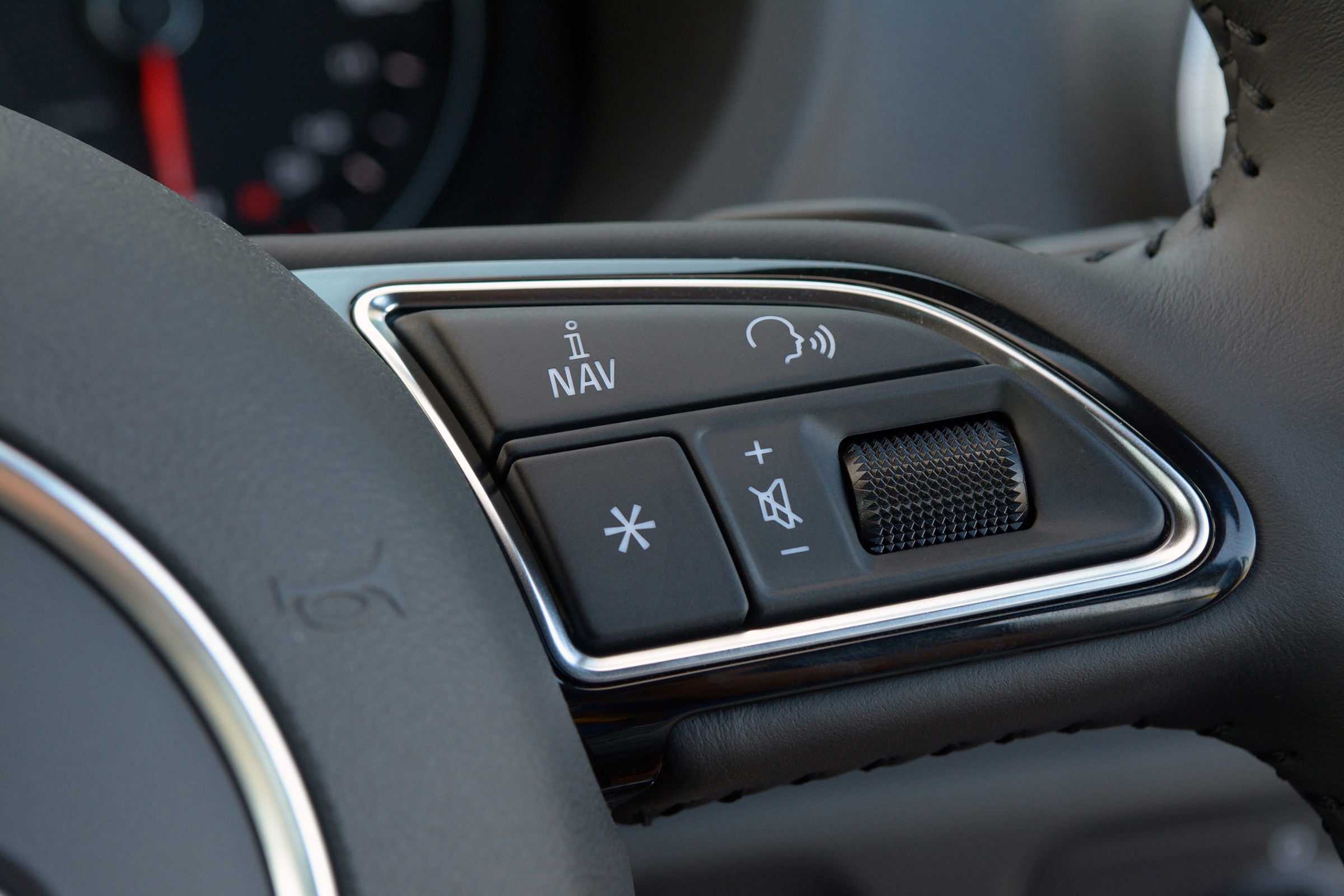 Steering wheel-mounted controls are included as standard
