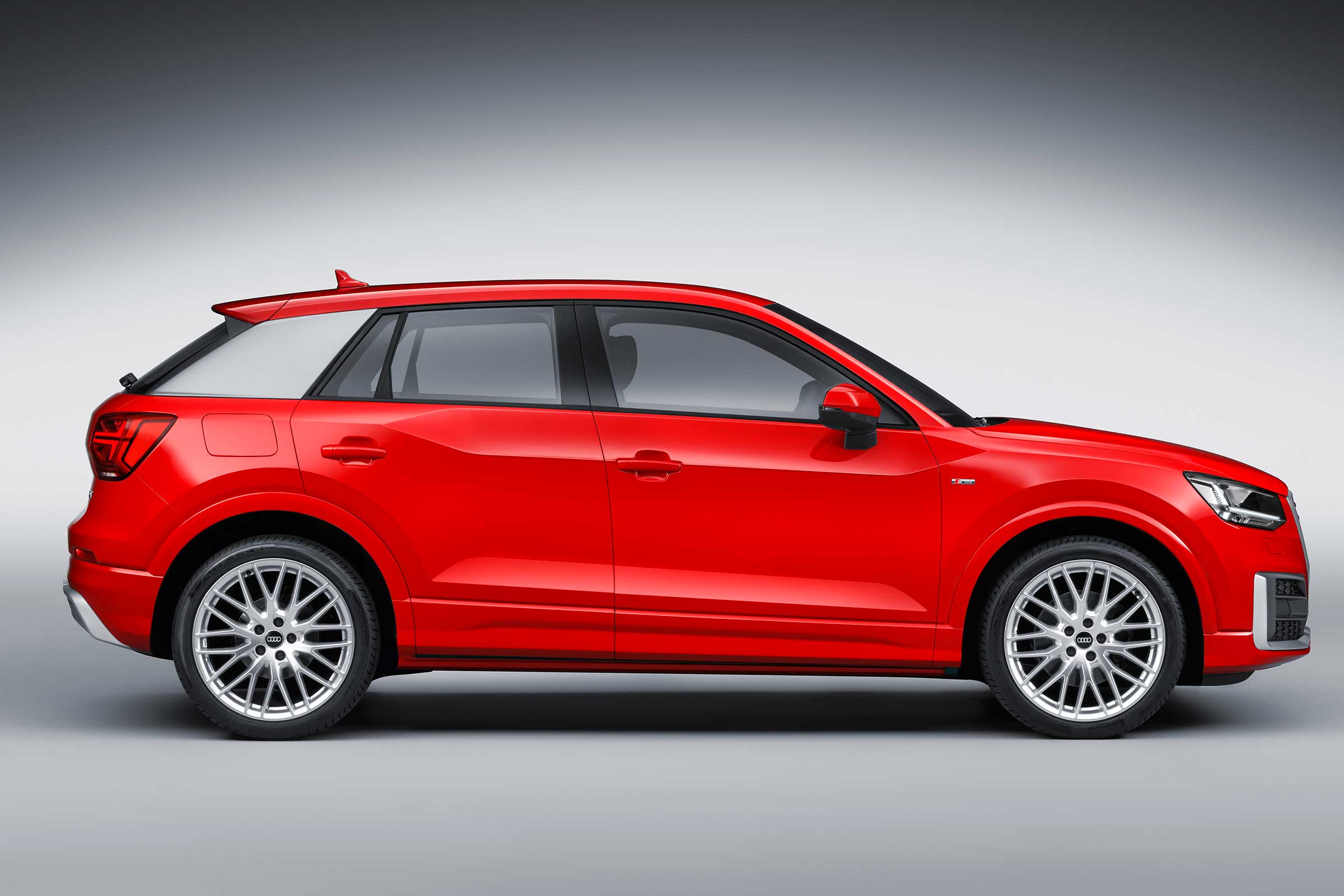 The A3-based Q2 has a car-like side profile.