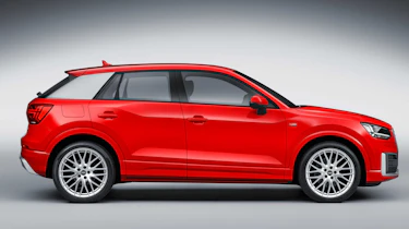 The A3-based Q2 has a car-like side profile.