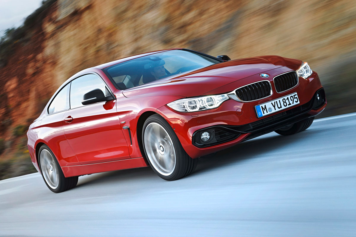 BMW 4 Series coupe 2013 front quarter tracking