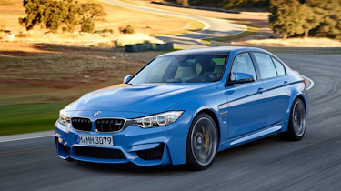 BMW M3 saloon 2014 front quarter tracking